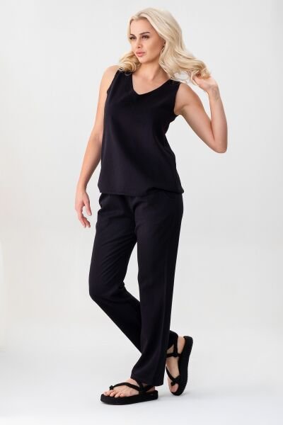 BOLD & YOUNG Kadın Kolsuz %100 Pamuklu Atlet Siyah - XXL