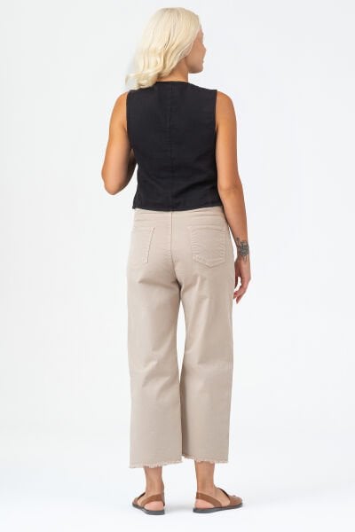 Kadın Bleach Yıkama  Lyocell İnce Denim Kumaş Kot Yelek XL - Siyah