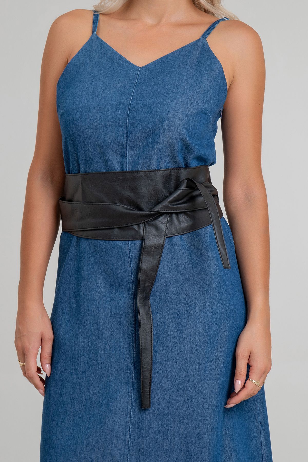 Kadın  Bağlamalı Suni Deri Kemer