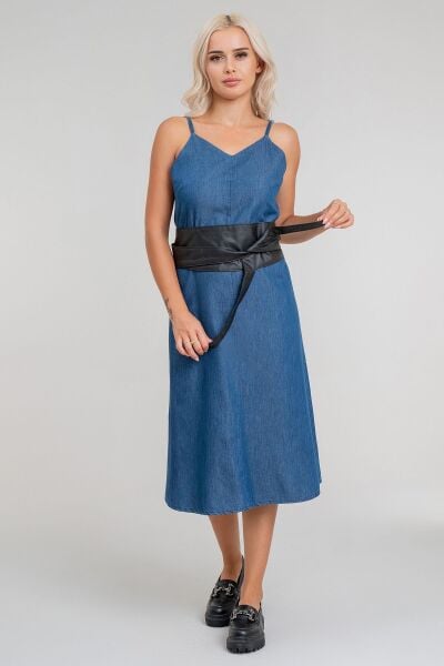 Kadın  Bağlamalı Suni Deri Kemer