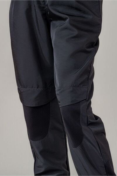 Kadın Siyah Polyamid Karışımlı Beli Lastikli Paça Lastikli Paraşüt Pantolon Siyah - S