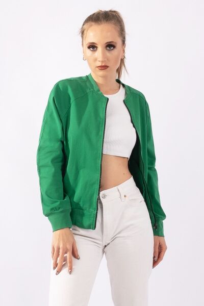 Bold & Young Kadın Siyah Bomber Ceket 36 - Yeşil