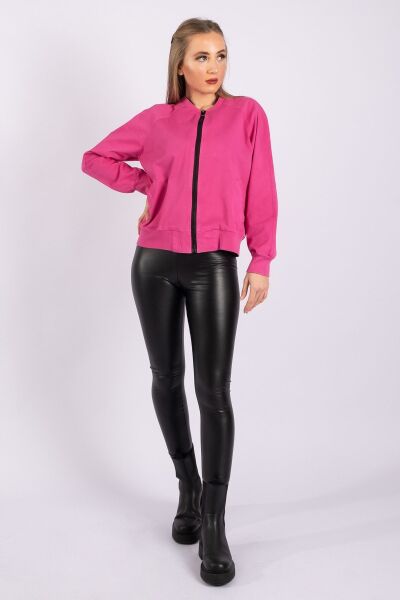 Bold & Young Kadın Siyah Bomber Ceket 38 - Fuşya