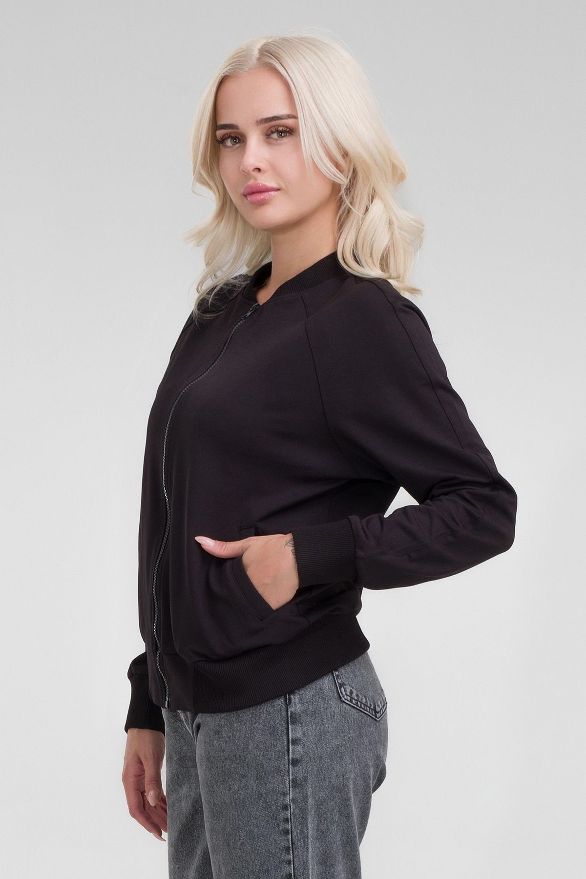 Bold & Young Kadın Siyah Bomber Ceket siyah sw - XL